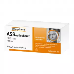ASS-ratiopharm 500 mg, ASS-ратиофарм 500 мг, обезболивающие таблетки