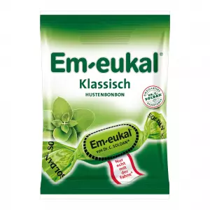 Em Eukal Hustenbonbons zuckerhaltig, сладкие конфеты от кашля