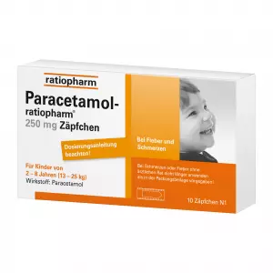 Paracetamol-ratiopharm 250 mg Zäpfchen, Парацетамол-Ратиофарм 250 мг, суппозитории