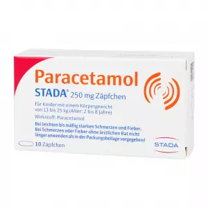 Ацетаминофен Stada 250 мг суппозиториев