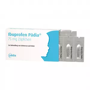 Ibuprofen Pädia 75 mg Zäpfchen, Ибупрофен Педиа 75 мг, суппозитории