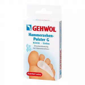 Подушечка для пальцев ног с молотком Gehwol G слева небольшая