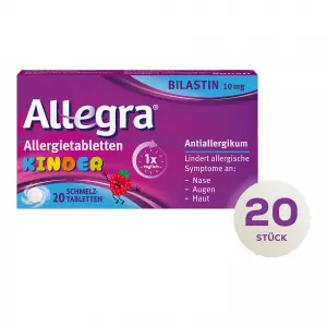 Таблетки от аллергии Allegra для детей 10 мг в таблетках-эмалях