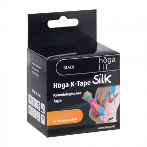 Höga-K-Tape Silk 5cm x 5m черная кинезиологическая лента