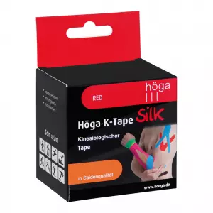 Höga-K-Tape Silk 5cm x 5m Красная кинезиологическая лента