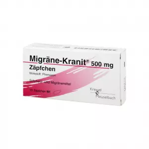 Migräne Kranit 500 mg Zäpfchen, Мигрень Кранит 500 мг, суппозитории