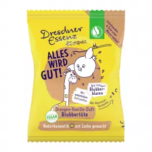 Dresdner Essenz Dreckspatz Blubbertüte Alles wird gut, Дрезднер Эссенц, детская соль для ванны с апельсиново-ванильным запахом